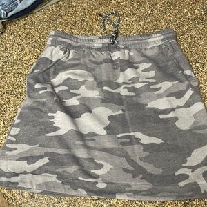 Fleece Camo mini skirt